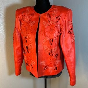 Vintage Red Leather Jacket